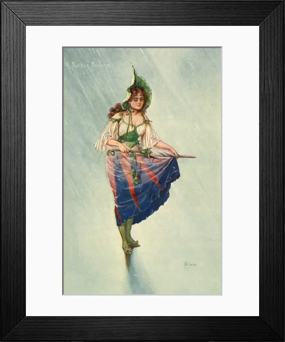 Framed Print : Fairies of the Garden - A Summer Shower Framed Print : Fairies of the Garden - A Summer Shower