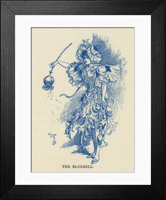 Framed Print : Fairies of the Garden - The Bluebell Framed Print : Fairies of the Garden - The Bluebell