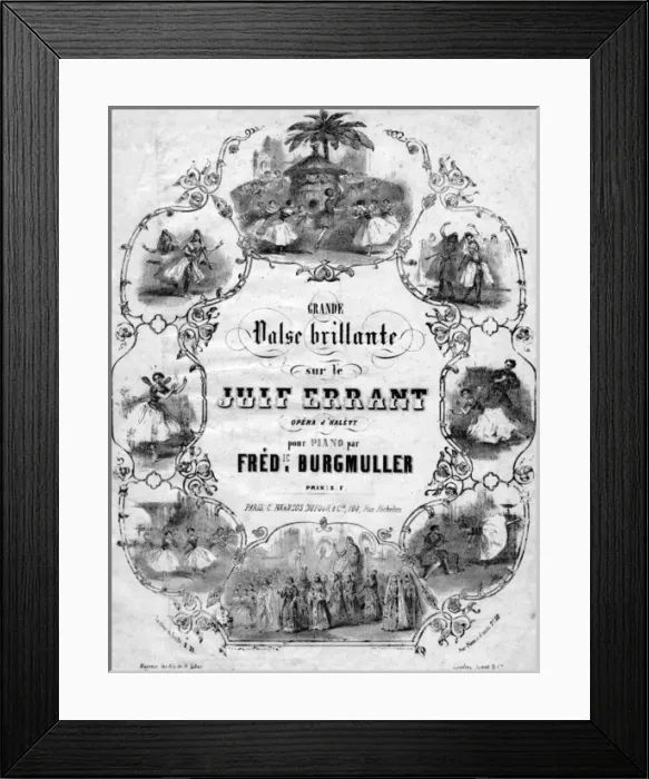 Framed Print : Music cover, Grande Valse Brillante by Burgmuller Framed Print : Music cover, Grande Valse Brillante by Burgmuller