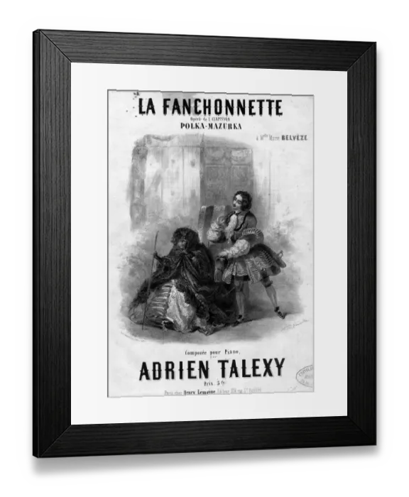 Framed Print : Music cover, La Fanchonnette, Polka-Mazurka Framed Print : Music cover, La Fanchonnette, Polka-Mazurka