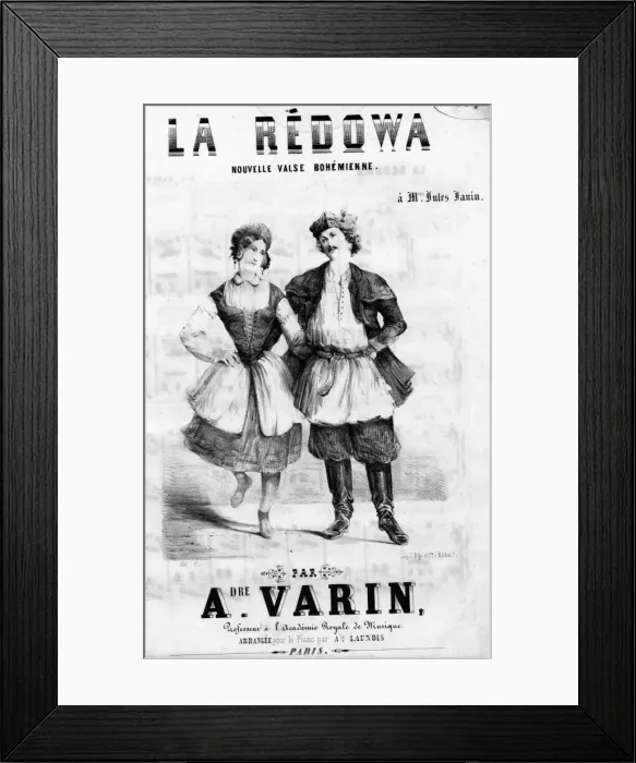 Framed Print : Music cover, La Redowa, Bohemian waltz Framed Print : Music cover, La Redowa, Bohemian waltz