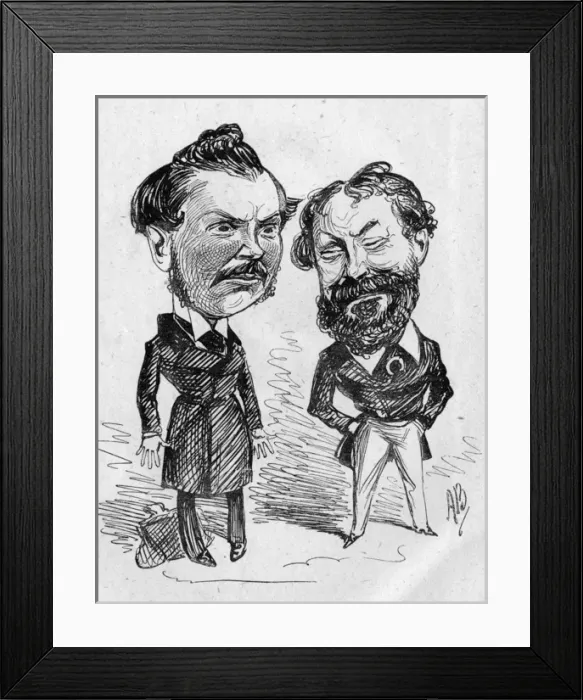 Framed Print : Cartoon, Why should these two be committed for Trial? Framed Print : Cartoon, Why should these two be committed for Trial?