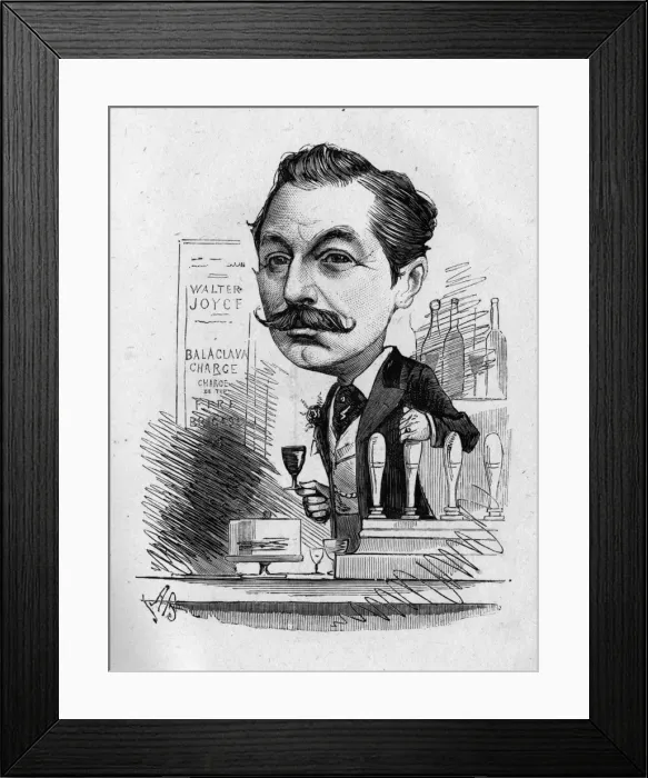 Framed Print : Caricature of Walter Joyce, English actor Framed Print : Caricature of Walter Joyce, English actor
