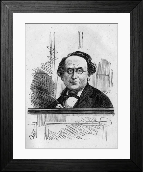 Framed Print : Portrait of George Grossmith, court reporter for The Times Framed Print : Portrait of George Grossmith, court reporter for The Times