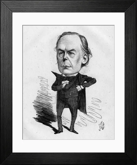 Framed Print : Caricature of Charles Bradlaugh, atheist MP Framed Print : Caricature of Charles Bradlaugh, atheist MP