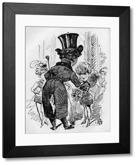Framed Print : Cartoon, behind the scenes in a theatre Framed Print : Cartoon, behind the scenes in a theatre