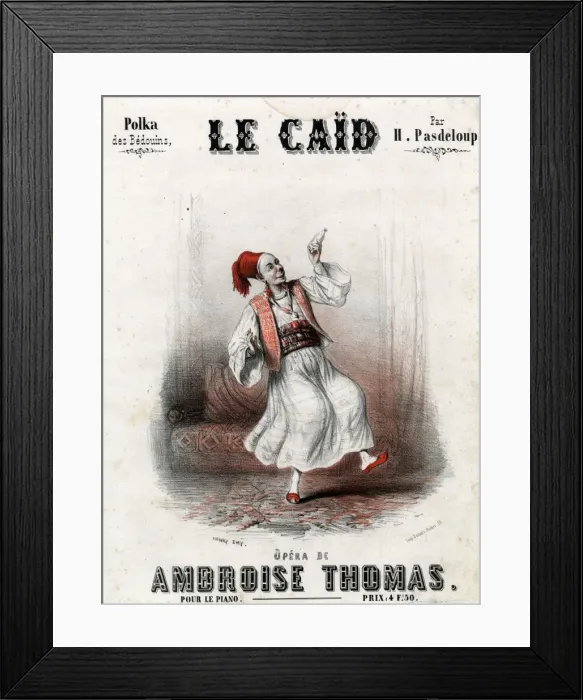 Framed Print : Music cover, Le Caid, Polka of the Bedouins by Pasdeloup Framed Print : Music cover, Le Caid, Polka of the Bedouins by Pasdeloup