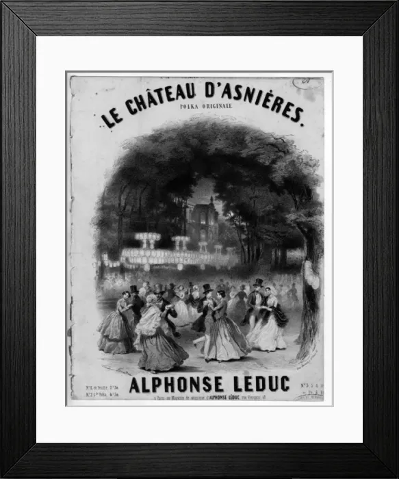 Framed Print : Music cover, Le Chateau D Asnieres, Polka Framed Print : Music cover, Le Chateau D Asnieres, Polka