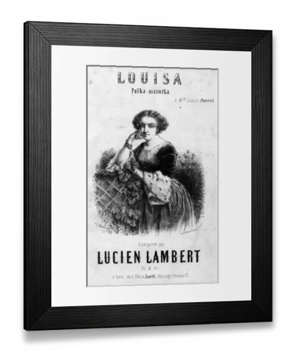 Framed Print : Music cover, Louisa Polka-Mazurka by Lucien Lambert Framed Print : Music cover, Louisa Polka-Mazurka by Lucien Lambert