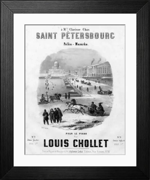 Framed Print : Music cover, Saint Petersbourg, Polka-Mazurka Framed Print : Music cover, Saint Petersbourg, Polka-Mazurka