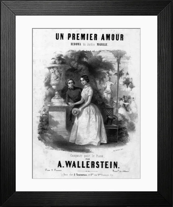 Framed Print : Music cover, Un Premier Amour, Redowa by Wallerstein Framed Print : Music cover, Un Premier Amour, Redowa by Wallerstein