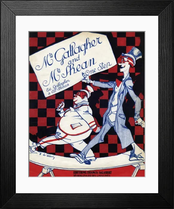 Framed Print : Music cover, Mr Gallagher and Mr Shean One Step Framed Print : Music cover, Mr Gallagher and Mr Shean One Step