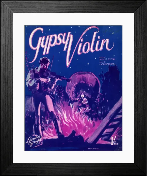 Framed Print : Music cover, Gypsy Violin Framed Print : Music cover, Gypsy Violin