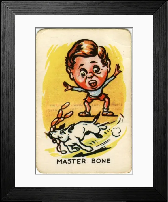 Framed Print : Happy Familes Playing Cards - Master Bone Framed Print : Happy Familes Playing Cards - Master Bone