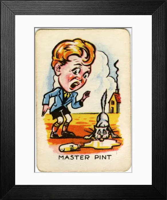Framed Print : Happy Familes Playing Cards - Master Pint Framed Print : Happy Familes Playing Cards - Master Pint
