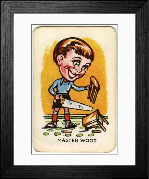 Framed Print : Happy Familes Playing Cards - Master Wood Framed Print : Happy Familes Playing Cards - Master Wood
