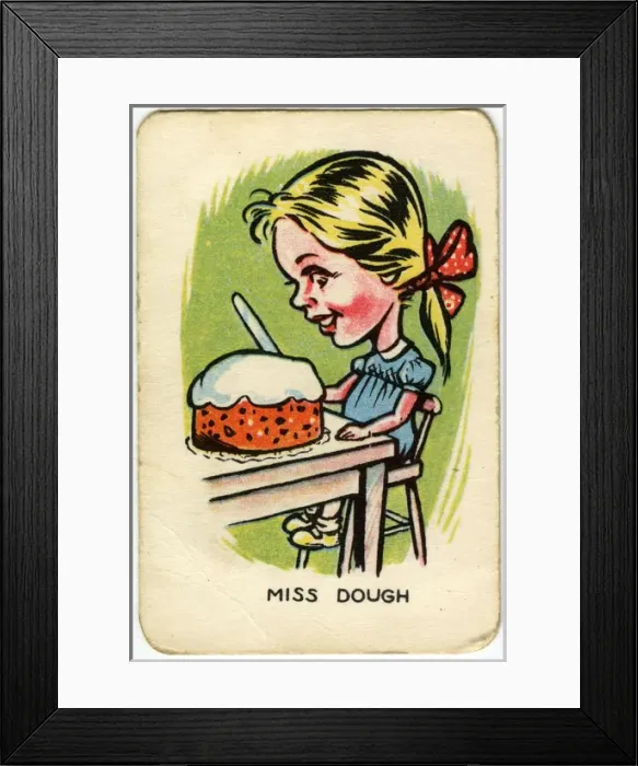 Framed Print : Happy Familes Playing Cards - Miss Dough Framed Print : Happy Familes Playing Cards - Miss Dough