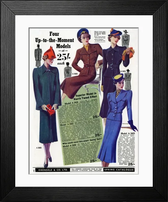 Framed Print : Advertisement, womens fashions, Oxendale & Co Framed Print : Advertisement, womens fashions, Oxendale & Co