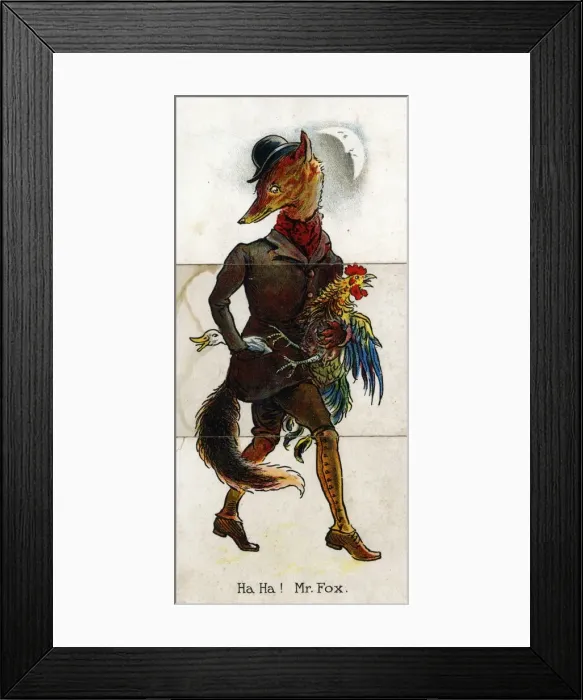 Framed Print : Zoological Misfitz - Ha Ha ! Mr Fox Framed Print : Zoological Misfitz - Ha Ha ! Mr Fox