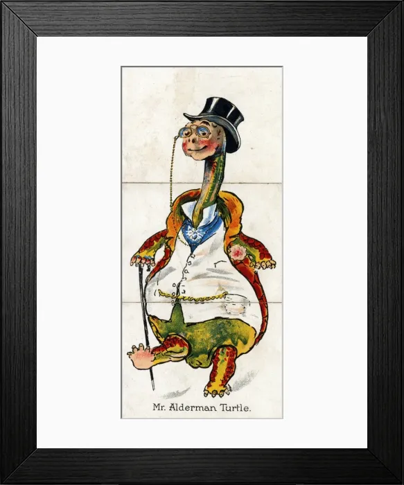 Framed Print : Zoological Misfitz - Mr Alderman Turtle Framed Print : Zoological Misfitz - Mr Alderman Turtle