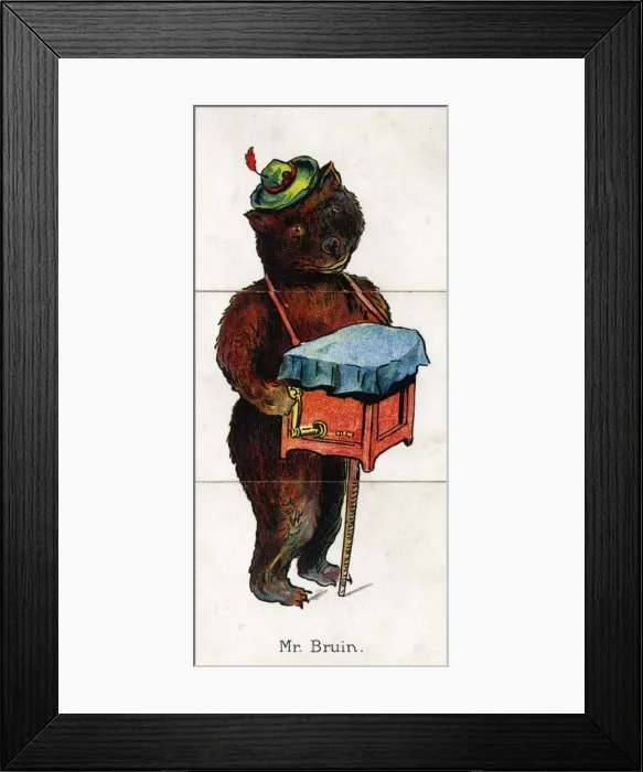 Framed Print : Zoological Misfitz - Mr Bruin, organ grinder Framed Print : Zoological Misfitz - Mr Bruin, organ grinder