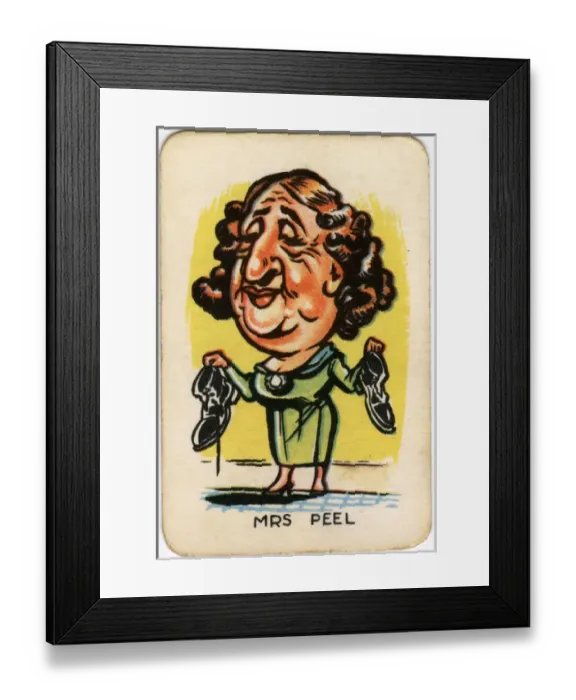 Framed Print : Happy Familes Playing Cards - Mrs Peel Framed Print : Happy Familes Playing Cards - Mrs Peel