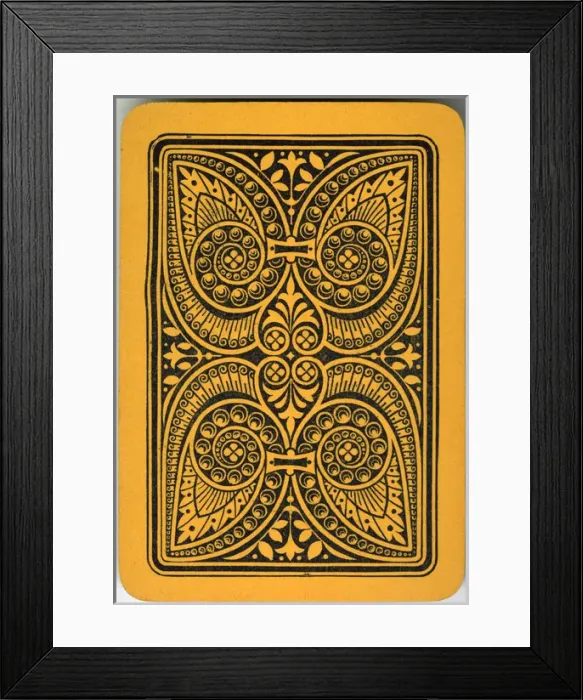 Framed Print : Happy Families Playing Cards - design on back Framed Print : Happy Families Playing Cards - design on back