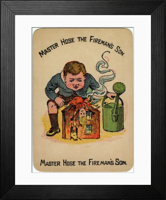 Framed Print : Happy Families Playing Cards - Master Hose Framed Print : Happy Families Playing Cards - Master Hose