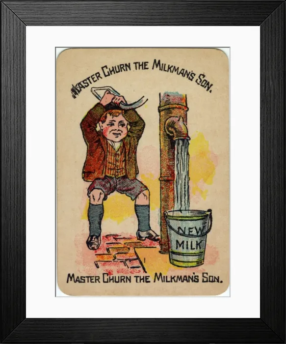 Framed Print : Happy Families Playing Cards - Master Churn Framed Print : Happy Families Playing Cards - Master Churn