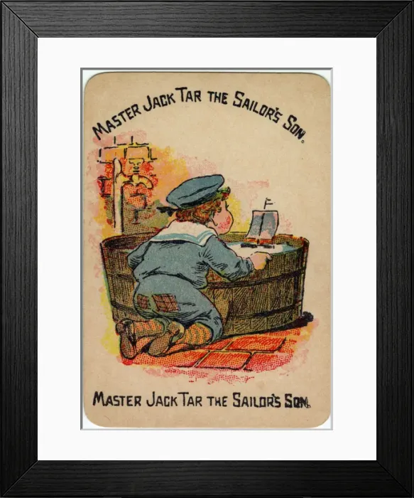 Framed Print : Happy Families Playing Cards - Master Jack Tar Framed Print : Happy Families Playing Cards - Master Jack Tar