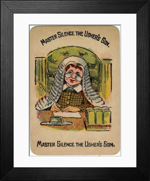 Framed Print : Happy Families Playing Cards - Master Silence Framed Print : Happy Families Playing Cards - Master Silence