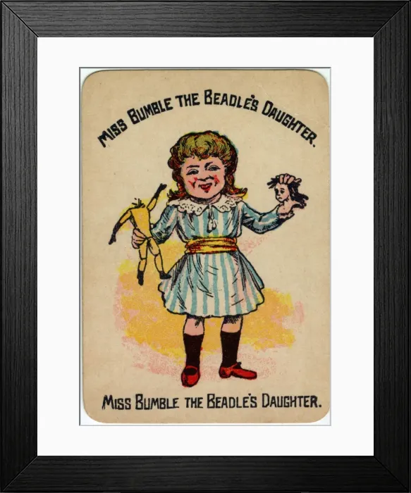 Framed Print : Happy Families Playing Cards - Miss Bumble Framed Print : Happy Families Playing Cards - Miss Bumble