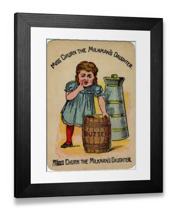 Framed Print : Happy Families Playing Cards - Miss Churn Framed Print : Happy Families Playing Cards - Miss Churn