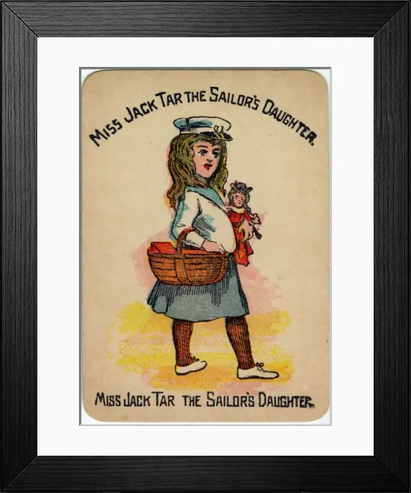 Framed Print : Happy Families Playing Cards - Miss Jack Tar Framed Print : Happy Families Playing Cards - Miss Jack Tar