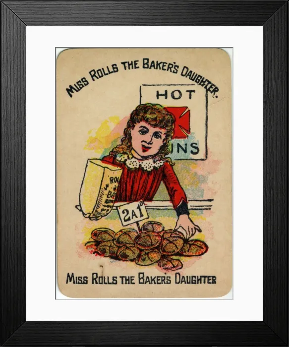 Framed Print : Happy Families Playing Cards - Miss Rolls Framed Print : Happy Families Playing Cards - Miss Rolls