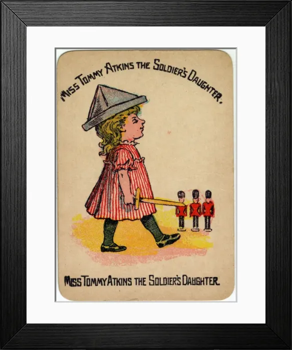 Framed Print : Happy Families Playing Cards - Miss Tommy Atkins Framed Print : Happy Families Playing Cards - Miss Tommy Atkins