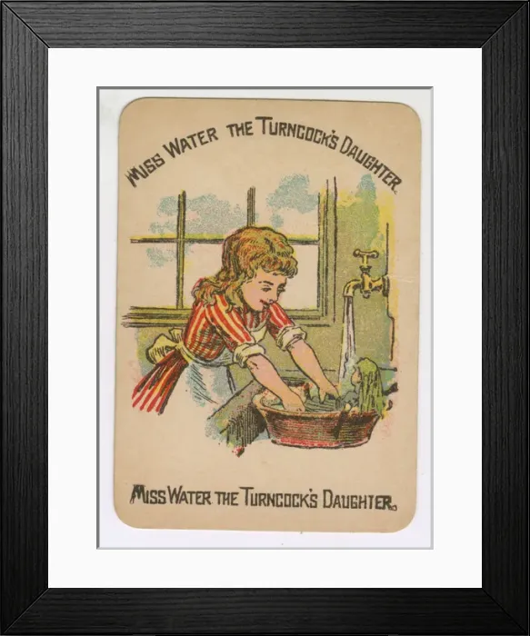 Framed Print : Happy Families Playing Cards - Miss Water Framed Print : Happy Families Playing Cards - Miss Water