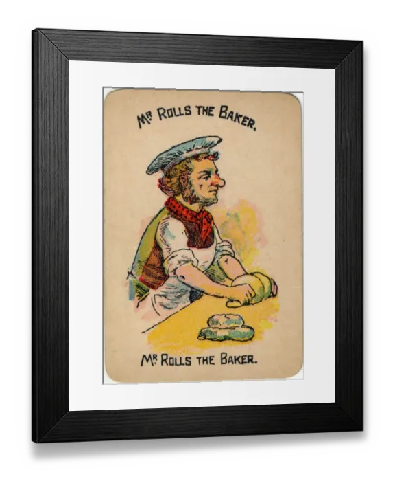 Framed Print : Happy Families Playing Cards - Mr Rolls the Baker Framed Print : Happy Families Playing Cards - Mr Rolls the Baker