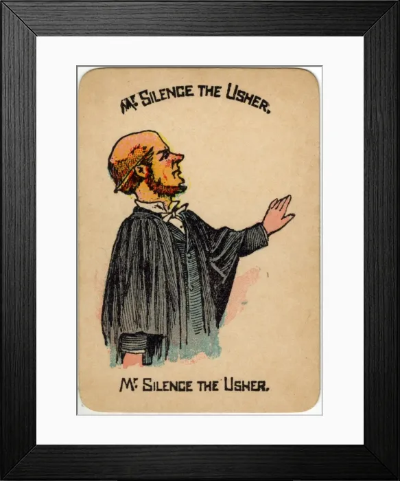 Framed Print : Happy Families Playing Cards - Mr Silence the Usher Framed Print : Happy Families Playing Cards - Mr Silence the Usher