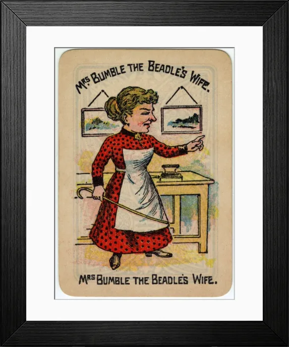 Framed Print : Happy Families Playing Cards - Mrs Bumble Framed Print : Happy Families Playing Cards - Mrs Bumble