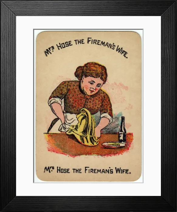 Framed Print : Happy Families Playing Cards - Mrs Hose Framed Print : Happy Families Playing Cards - Mrs Hose