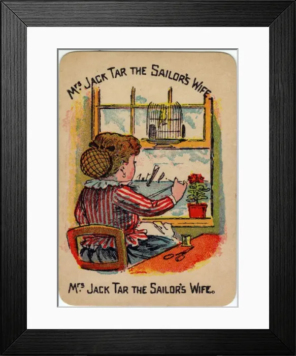 Framed Print : Happy Families Playing Cards - Mrs Jack Tar Framed Print : Happy Families Playing Cards - Mrs Jack Tar