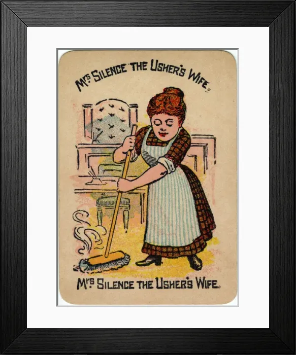 Framed Print : Happy Families Playing Cards - Mrs Silence Framed Print : Happy Families Playing Cards - Mrs Silence