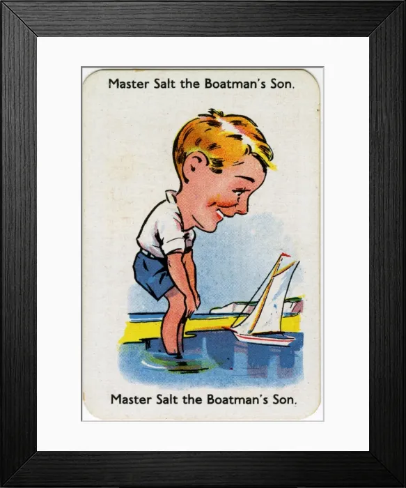 Framed Print : Happy Families Playing Cards - Master Salt Framed Print : Happy Families Playing Cards - Master Salt