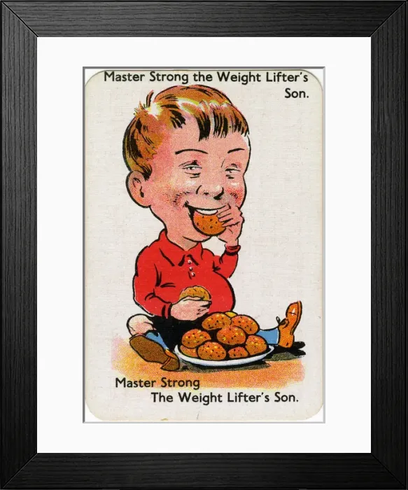 Framed Print : Happy Families Playing Cards - Master Strong Framed Print : Happy Families Playing Cards - Master Strong