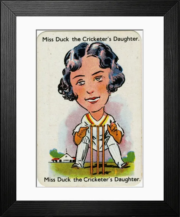 Framed Print : Happy Families Playing Cards - Miss Duck Framed Print : Happy Families Playing Cards - Miss Duck