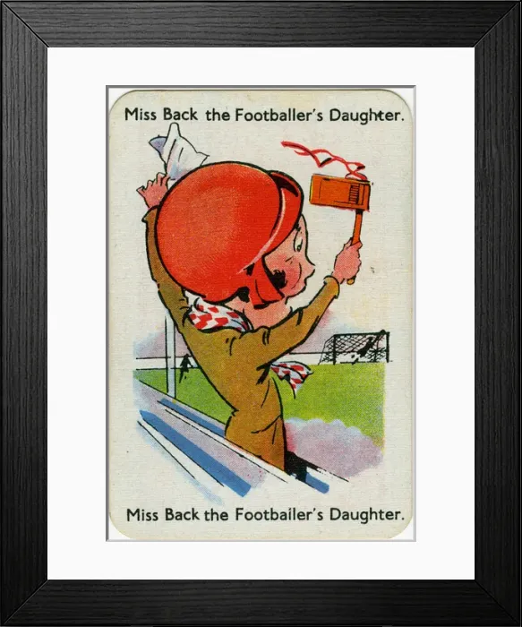 Framed Print : Happy Families Playing Cards - Miss Back Framed Print : Happy Families Playing Cards - Miss Back