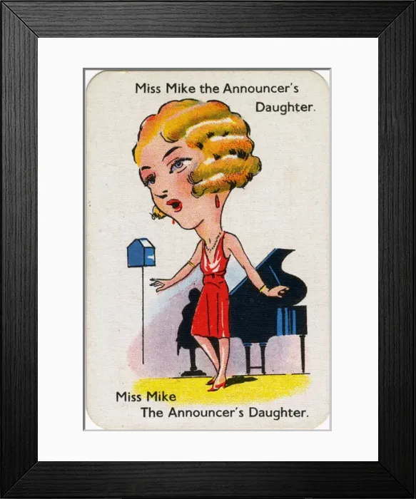 Framed Print : Happy Families Playing Cards - Miss Mike