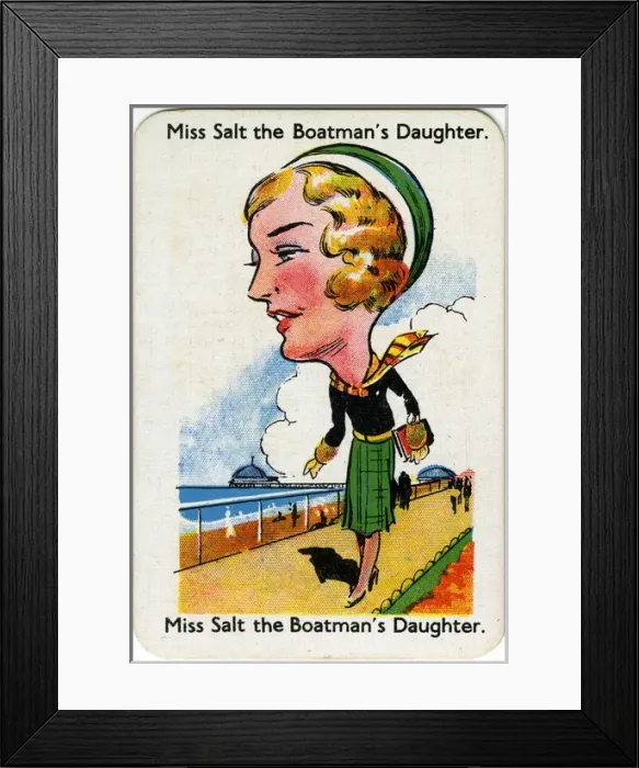 Framed Print : Happy Families Playing Cards - Miss Salt Framed Print : Happy Families Playing Cards - Miss Salt