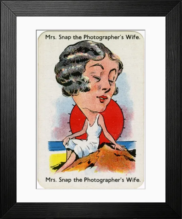 Framed Print : Happy Families Playing Cards - Mrs Snap Framed Print : Happy Families Playing Cards - Mrs Snap